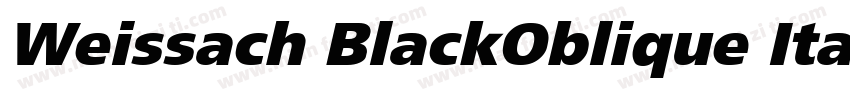 Weissach BlackOblique Italic字体转换